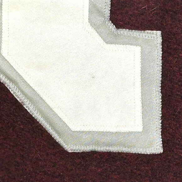 Vintage Pearce Woolrich Wool Blanket Stadium Camp Throw Varsity Maroon Carolina - Picture 11 of 13